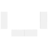 TV Cabinet Set Wall-mounted 2 pcs White Engineered Wood 3408970