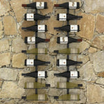 ZNTS Wall-mounted Wine Racks for 18 Bottles 2 pcs Black Iron 289562