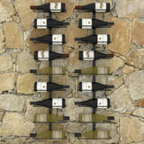 Wall-mounted Wine Racks for 18 Bottles 2 pcs Black Iron 289562