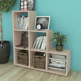 ZNTS Staircase Bookcase/Display Shelf 107 cm Oak 242553