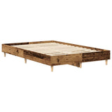 Bed Frame No Mattress Old Wood 135x190 cm Double Engineered Wood 861073
