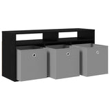 Lowboard with Drawer Black Oak 102 x 32 x 48.5 cm 8000589