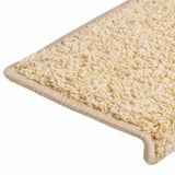 Stair Mats 15 pcs 65x21x4 cm Cream Rectangular Edge 134579