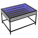 Coffee Table with Infinity LED Grey Sonoma 70x50x41 cm 847685