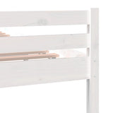 Bed Frame without Mattress White Solid Wood 100x200 cm 814810