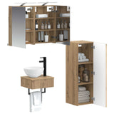 Bathroom Cabinet Set 4 pcs Artisan Oak Engineered Wood 3407366