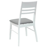 Dining Chairs 2 pcs White 43 x 54 x 89 cm Solid Rubber Wood 42020442