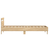 Bed Frame with LED Sonoma Oak 80 x 200 cm Engineered Wood 8008989