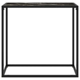 Console Table Black 80x35x75 cm Tempered Glass 322810