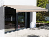 4x2.5m Manual Awning Window Door Sun Weather Shade w/ Handle Beige T3398P377732