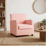 Armchair Pink Faux Lamb Fleece 42043408