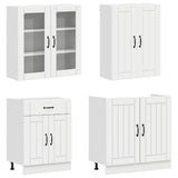 Kitchen Unit LUCCA 4 pcs High Gloss White Engineered Wood 3438319