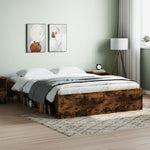 ZNTS Bed Frame without Mattress Smoked Oak 160x200 cm 3203877