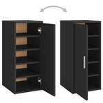 ZNTS Shoe Cabinet Black 32x35x70 cm Engineered Wood 808956