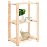 3-Tier Storage Racks 5 pcs 60x38x90 cm Solid Pinewood 150 kg 3051123
