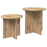 Side Table Set with Storage 2 pcs Artisan Oak Engineered Wood 8001018