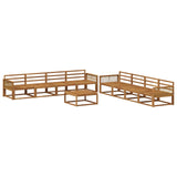 Outdoor Sofa Set 9 pcs Natural Solid Acacia Wood 3382447