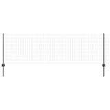 Welded Wire Fence 10 x 0.8 m PVC-Coated Steel Grey Mesh 3336072