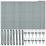 Embedded Fence Post 52 pcs Green Powder-Coated Steel 3350118
