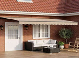 Manual Awning Frame with LEDs Beige and Anthracite 4.5 x 3.5 m 3420908