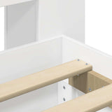 Bed Frame with Storage White 100 x 200 cm Engineered Wood 3433930