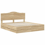 Bed Frame with Drawer Sonoma Oak 180 x 200 cm Engineer Wood 3413389
