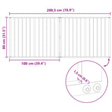 Dog Gate 2 pcs Black 100 x 80 cm Galvanised Steel 891992