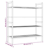 Shoe Racks 2 pcs 69x27x41 cm Solid Wood Walnut 350362