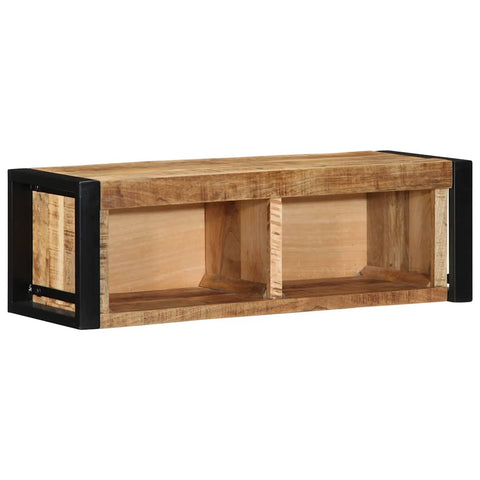 ZNTS TV Cabinet 80x30x25 cm Solid Rough Wood Mango 4015933