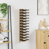 Wall Mounted Wine Rack for 24 Bottles Gold Iron 340884