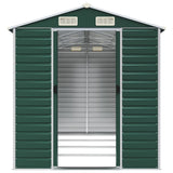 Garden Shed Green 191x385x198 cm Galvanised Steel 3188234