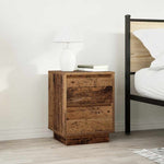 ZNTS Bedside Cabinets with LED Lights 2 pcs Old Wood 38x34x50 cm 861298