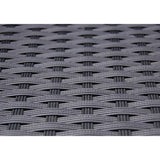 Patio Furniture Black Poly Rattan, Steel, Glass Medium 43130