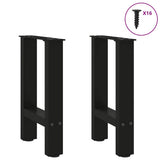 Coffee Table Legs Black 2 pcs 28x cm Steel 4013272