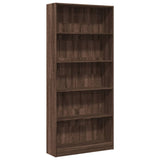 Bookcase Brown Oak 80x24x176 cm Engineered Wood 857859