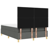 Box Spring Bed with Headboard Dark grey 140 x 200 cm Fabric 3339701