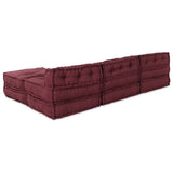 Modular Sofa 4 pcs Maroon Fabric 3315074