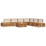 Outdoor Sofa Set 7 Piece Natural Solid Acacia Wood 3374104