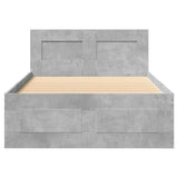 Bed Frame with Headboard without Mattress Concrete Grey 90x200 cm 3295586
