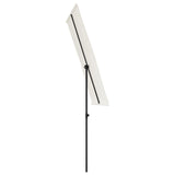 Garden Parasol with Aluminium Pole 180x110 cm Sand White 47329