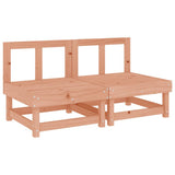 Middle Sofas with Cushions 2 pcs Solid Wood Douglas 825462