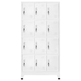 Locker Cabinet with 12 Compartments 90x45x180 cm 244476