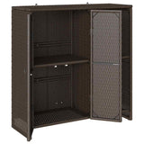 Storage Cabinet with Shelf Brown 100 x 36 x 102 cm Rattan 4103822