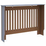 Radiator Cover 2 pcs Grey 112x19x81.5cm Engineered Wood 3403228