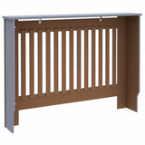 Radiator Cover 2 pcs Grey 112x19x81.5cm Engineered Wood 3403228