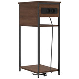Bedside Cabinet Brown Oak 41 x 28 x 76 cm Engineered Wood 859579