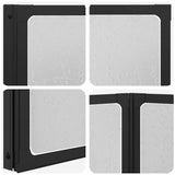 Shower Bath Screen Wall 117 x 120 cm 3 Panels Foldable 140784