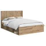 Bed Frame with Storage and Headboard Artisan Oak 120 x 190 cm 3413884