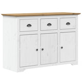 Highborad "BODO" White and Brown 115.5x43x200.5cm Solid Wood Pine 3206452