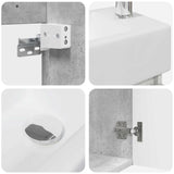 Bathroom Vanity Unit with Tap Concrete Grey 45.5 x 22.5 x 84 cm 889474
